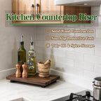 9" Acacia Wood Riser Pedestal Stand Small Wooden Riser for Kitchen Counter in Acacia03, alternate view 7