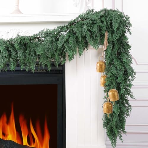 9 FT Christmas Garland, Real Touch Cedar Garlands, 1 Pcs, alternate view 3