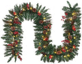 9 FT Christmas Garland with Lights,50 LED Light,9 Modes