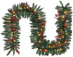 9 FT Christmas Garland with Lights,50 LED Light,9 Modes