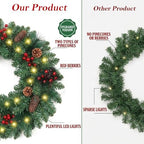 9 FT Christmas Garland with Lights,50 LED Light,9 Modes, alternate view 3
