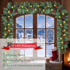 9 FT Christmas Garland with Lights,50 LED Light,9 Modes, alternate view 6