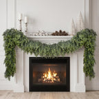 9 FT Thick Christmas Cedar Garland, Soft Touch Cypress Garlands