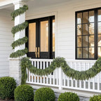 9 FT Thick Christmas Cedar Garland, Soft Touch Cypress Garlands, alternate view 4