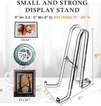 9 Inch 2 Pack Plate Stands for Display - Holder Stand + Acrylic Frame Holder Picture, Decorative Plate, Book, alternate view