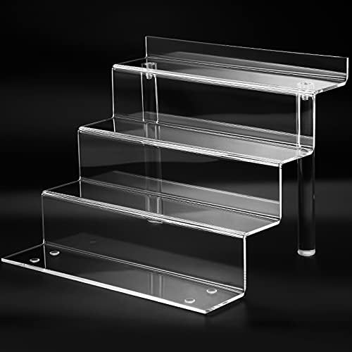 9 Inch Acrylic Shelf for Perfume Organizer, 4 Tier Funko POP Shelves, Cologne Organizer Tiered Riser Display