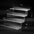 9 Inch Acrylic Shelf for Perfume Organizer, 4 Tier Funko POP Shelves, Cologne Organizer Tiered Riser Display, alternate view