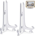9 Inch Clear Acrylic Plate Stands for Display Holders 2pcs in Clear