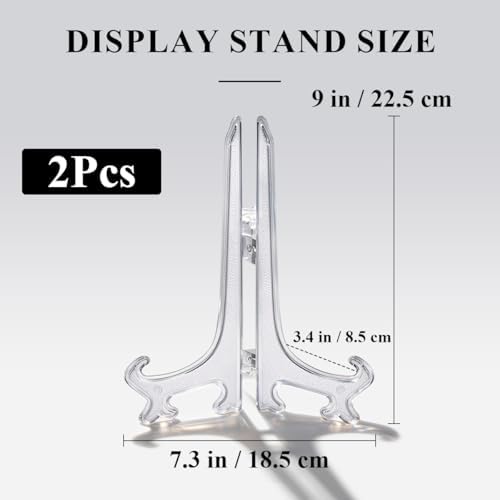 9 Inch Clear Acrylic Plate Stands for Display Holders 2pcs in Clear, alternate view 3
