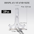 9 Inch Clear Acrylic Plate Stands for Display Holders 2pcs in Clear, alternate view 3