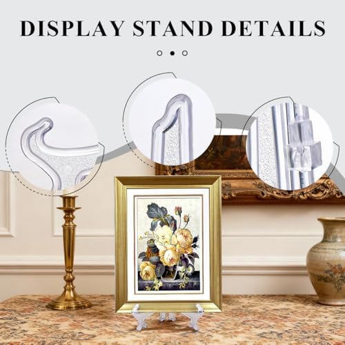 9 Inch Clear Acrylic Plate Stands for Display Holders 2pcs in Clear, alternate view 4