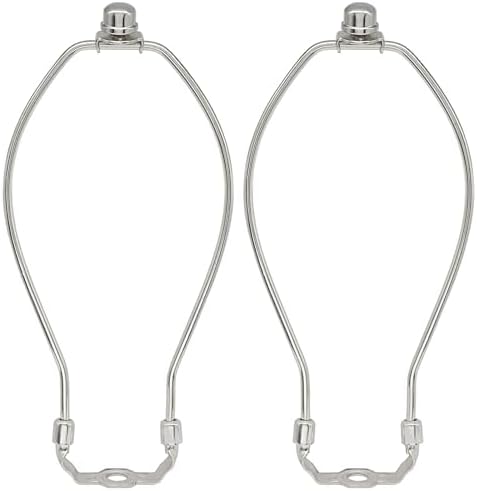 9 Inch Lamp Shade Harp Holder, Silver, 2 Pcs in Silver