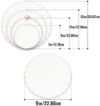 9 Inch White Wave Cake Boards Round 15-Packs Circles Rounds Base Food-Grade Cardboard Wave Cake Plate(Thinner, alternate view