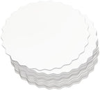 9 Inch White Wave Cake Boards Round 15-Packs Circles Rounds Base Food-Grade Cardboard Wave Cake Plate(Thinner, alternate view