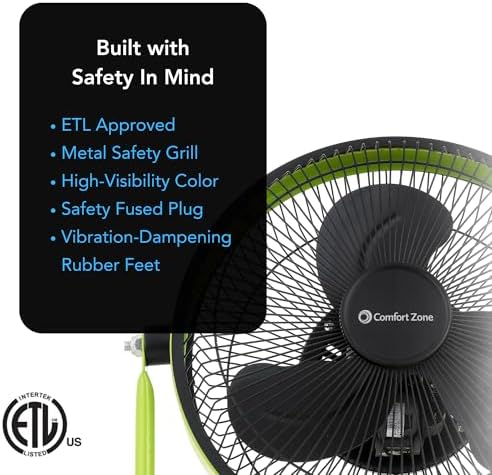 9" Low-Profile Desk & Floor Fan, alternate view 5