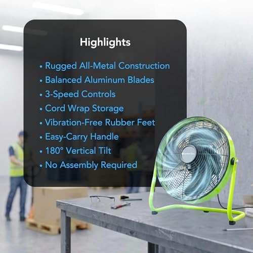 9" Low-Profile Desk & Floor Fan, alternate view 6