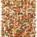 9 Pack 72 FT Artificial Flower Garland Fake Orange Roses Vines Silk Flowers