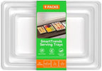9-Pack Serving Tray in 3 Sizes, Serving Platter, Trays for Serving Food in White
