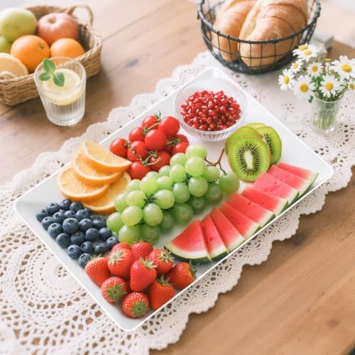 9-Pack Serving Tray in 3 Sizes, Serving Platter, Trays for Serving Food in White, alternate view 7