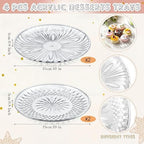 9 Pcs Acrylic Cake Stand Set 4 Cupcake Tower 4 Tray 1 Pedestal in clear, gold, alternate view 6