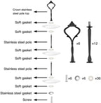 9 Set Cake Stand Hardware Kit Tiered Tray Hardware Fittings for Cake Stand,3 Tier Cake Stand Fittings Hardware, alternate