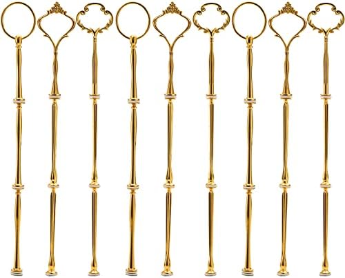 9 Sets 3 Tier Cupcake Stand Fittings, Cake Stand Hardware, Dessert Serving Trays Support Rod, Tiered Resin