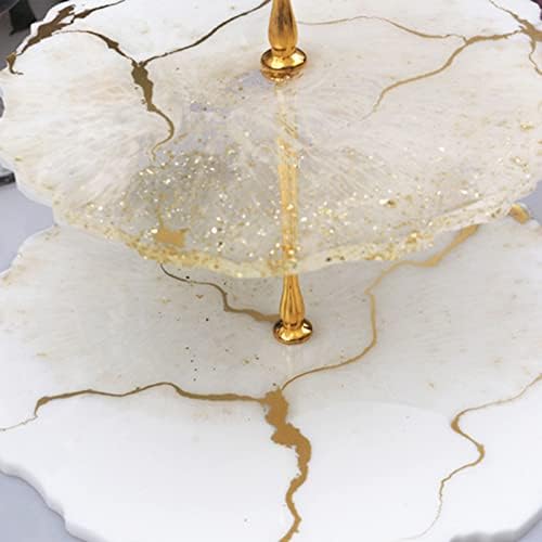 9 Sets 3 Tier Cupcake Stand Fittings, Cake Stand Hardware, Dessert Serving Trays Support Rod, Tiered Resin, alternate view 7