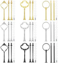 9 Sets 3 Tier Tray Hardware Kit Cake Stand Hardware for DIY Serving Stand, Tiered Plate with Round Crown