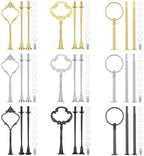 9 Sets 3 Tier Tray Hardware Kit Cake Stand Hardware for DIY Serving Stand, Tiered Plate with Round Crown