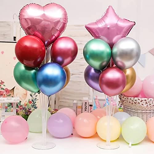 9 Sets Balloon Stand Kits, Balloon Sticks Holder with Base for Table Graduation Birthday Baby Shower Gender, alternate view 7