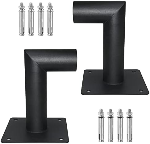 90 Degree Wall Mount L Shape Bracket for Slip Fit Light, 2 3/8 inch OD Tenon Slip Fitter Adapter for LED Street