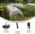 90 Pack Black Plastic Folding Chairs, Steel Frame,350lb, alternate view 5
