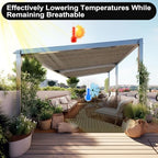 90% Sun Shade Cloth, 10 x 16 FT Pergola Shade Cover Canopy with Grommets, Sun Screen Fabric Tarp for Patio, alternate view 6