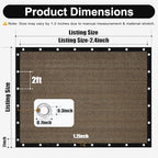 90% Sun Shade Cloth, 4 x 12 FT Pergola Shade Cover Canopy with Grommets, Sun Screen Fabric Tarp for Patio, alternate view 2