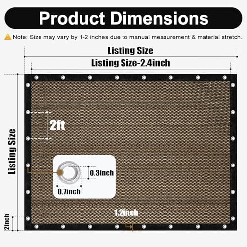90% Sun Shade Cloth, 4 x 8 FT Pergola Shade Cover Canopy with Grommets, Sun Screen Fabric Tarp for Patio, alternate view 2