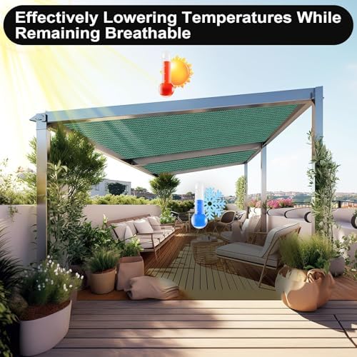90% Sun Shade Cloth, 6 x 10 FT Pergola Shade Cover Canopy with Grommets, Sun Screen Fabric Tarp for Patio, alternate view 6