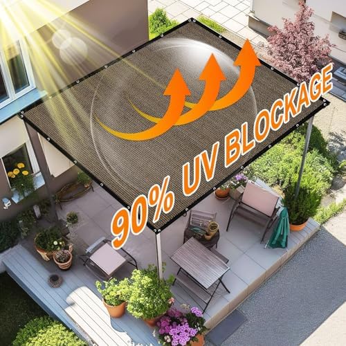 90% Sun Shade Cloth, 6 x 20 FT Pergola Shade Cover Canopy with Grommets, Sun Screen Fabric Tarp for Patio, alternate view 4