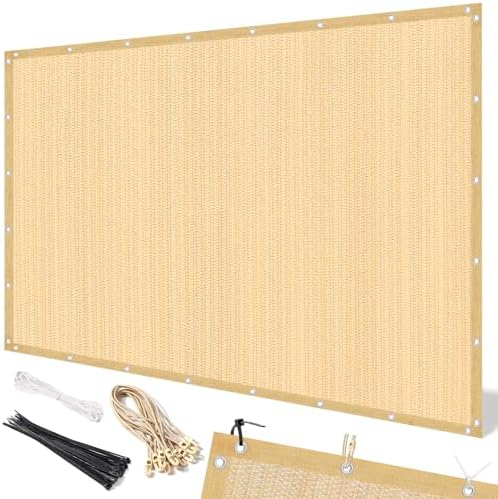 90% Sun Shade Cloth, 6 x 20 FT Pergola Shade Cover Canopy with Grommets, Sun Screen Fabric Tarp for Patio