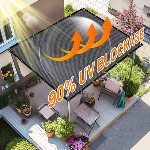90% Sun Shade Cloth, 8 x 10 FT Pergola Shade Cover Canopy with Grommets, Sun Screen Fabric Tarp for Patio, alternate view 4