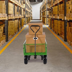 900 Lbs Steel Garden Cart on Wheels, Heavy Duty Pullable Garden Wagon Yard Cart, Outdoor Metal Utility Wagon, alternate view