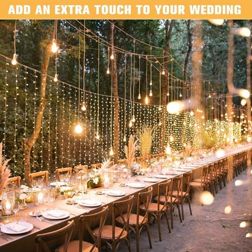 900 LED Curtain Lights, Outdoor String Lights Indoor, 9.5x29.5ft in 9.5x29.5ft, alternate view 2
