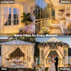900 LED Curtain Lights, Outdoor String Lights Indoor, 9.5x29.5ft in 9.5x29.5ft, alternate view 4