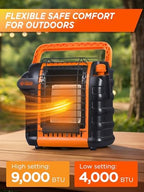 9000 BTU Outdoor Portable Propane Heater, CHP9000O, Orange, alternate view 3