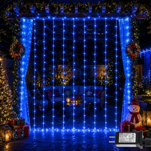 900LED Curtain Lights Blue