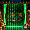 900LED Curtain Lights Green