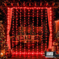 900LED Curtain Lights Red
