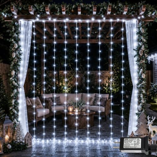 900LED Curtain Lights White