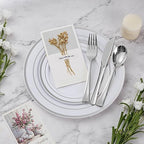 900PCS Silver Dinnerware Set for 150 Guests in 150 Guests in Silver, alternate view 2