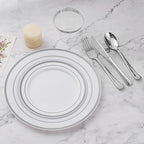 900PCS Silver Dinnerware Set for 150 Guests in 150 Guests in Silver, alternate view 4