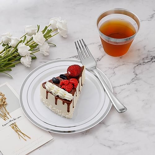 900PCS Silver Dinnerware Set for 150 Guests in 150 Guests in Silver, alternate view 5